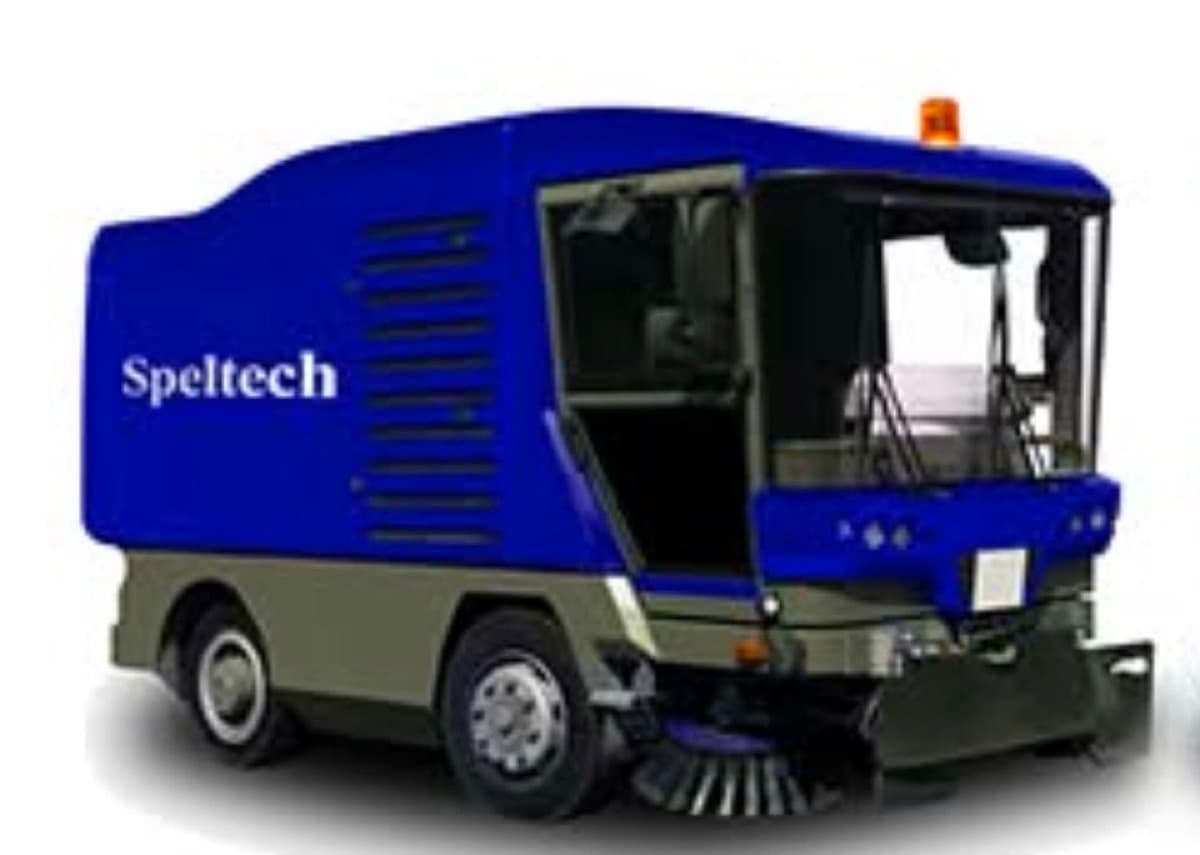 A Speltech road sweeper vehicle